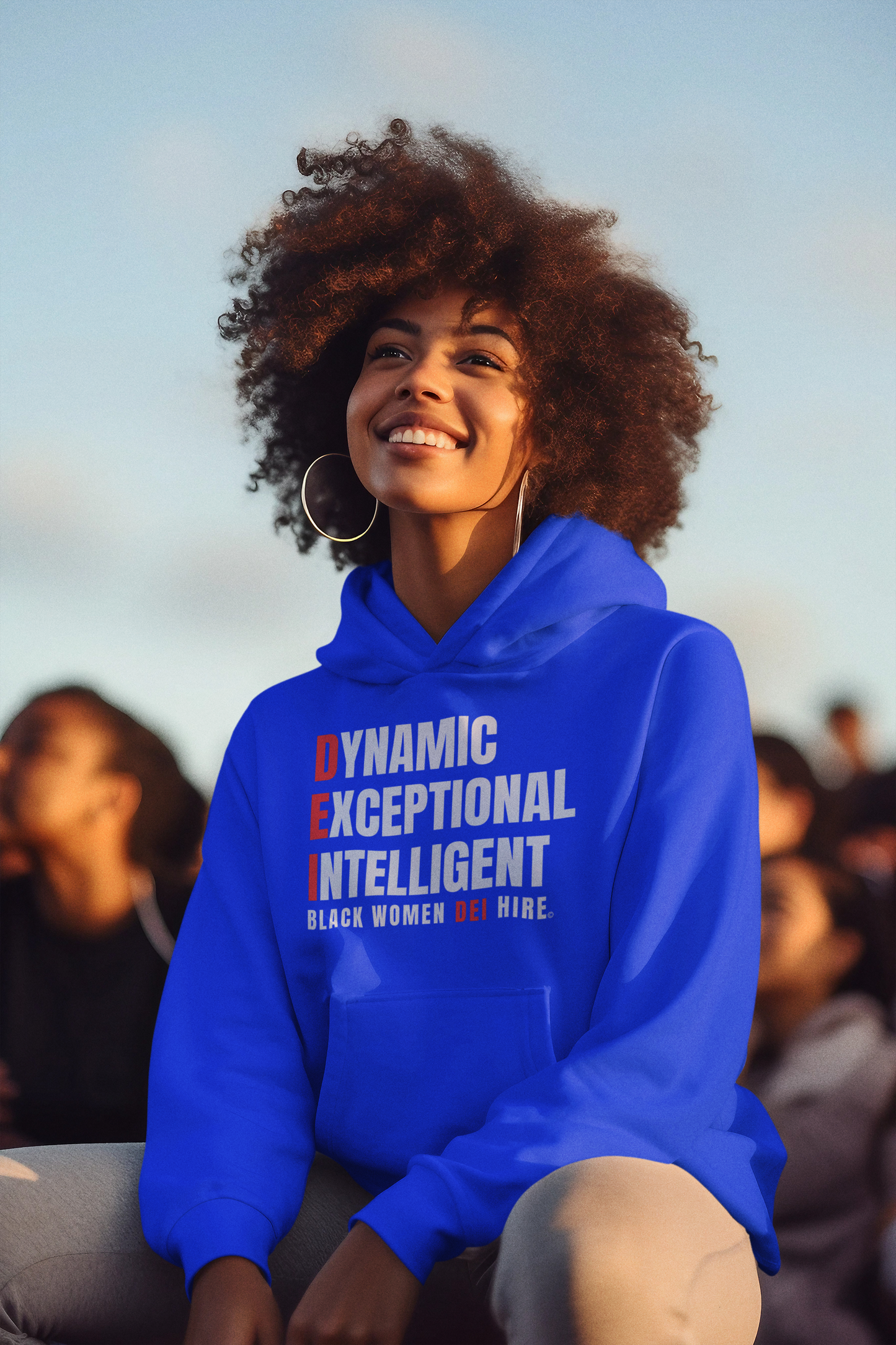 Unisex Inspirational Black Women DEI Hire Hoodie