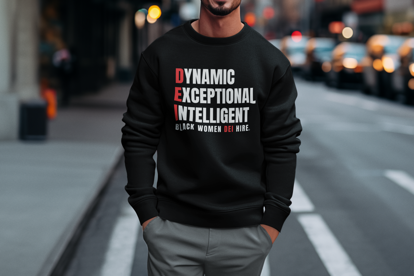 Unisex Inspirational Black Women DEI Hire Sweatshirt