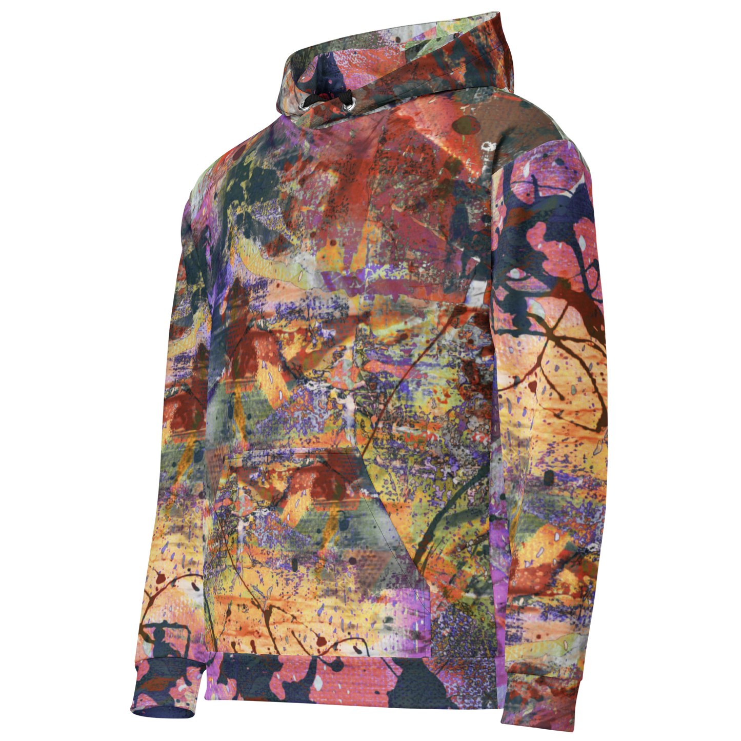 Radiant Roots Unisex Abstract Expressionism Hoodie